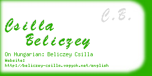 csilla beliczey business card